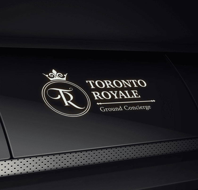 Toronto Royale Ground Concierge logo embossed on a dark surface