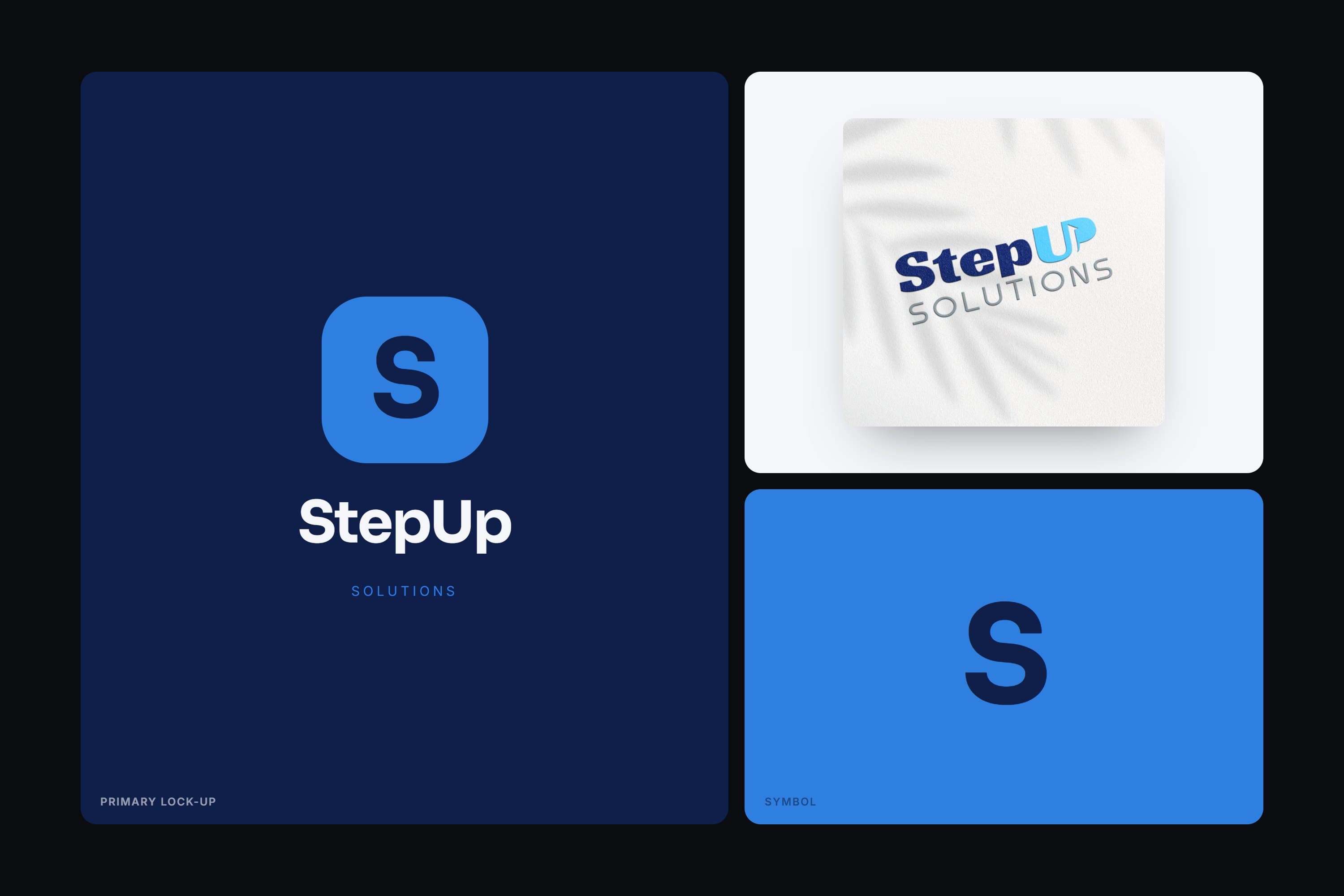 StepUp Solutions logo printed on white paper