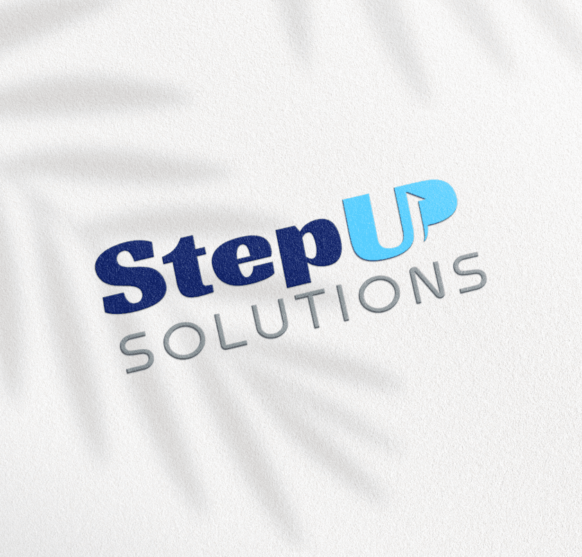 StepUp Solutions logo printed on white paper
